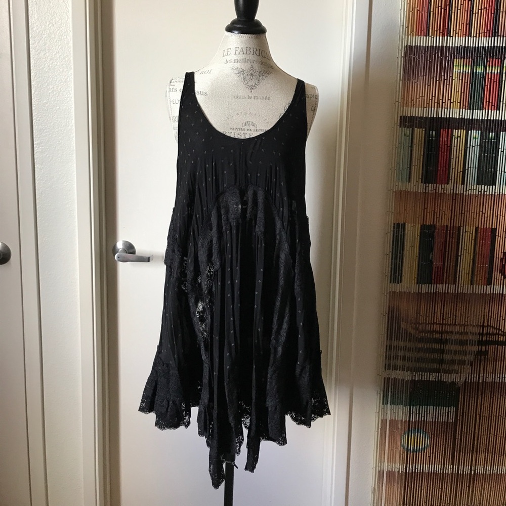 Free People Black Lace Dress